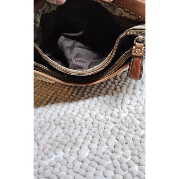 Preloved Fossil Patchwork Striped Shoulder Bag Purse Boho Hippie - Picture 12 of 16